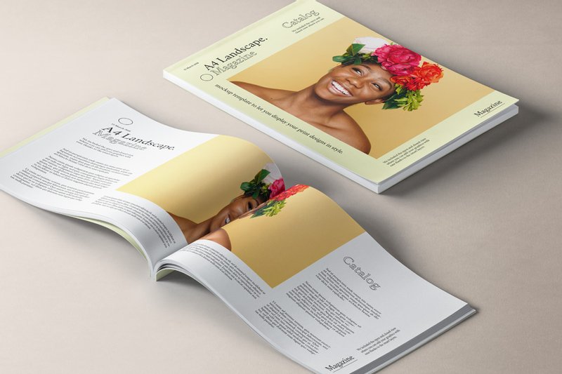 a landscape magazine mockup