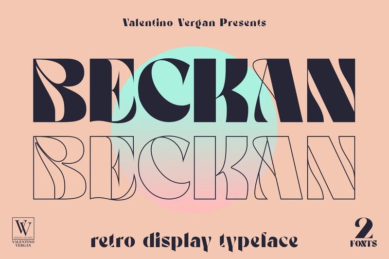 beckan free modern retro aesthetic font