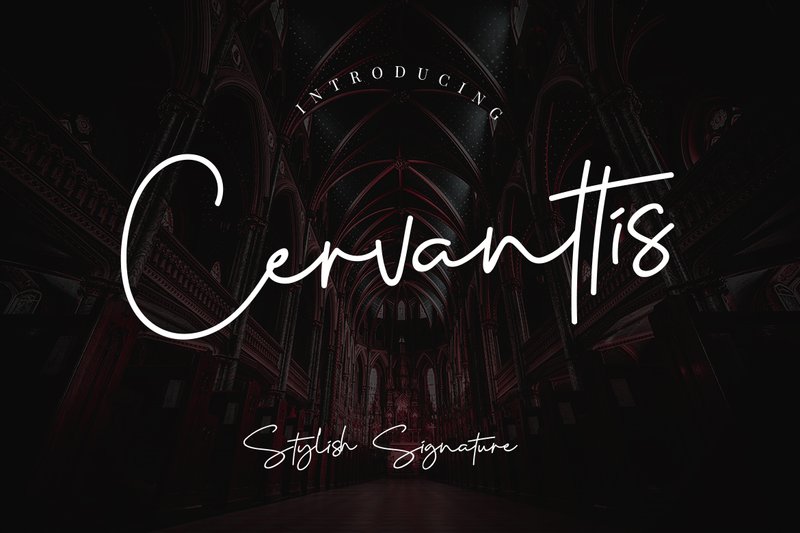 cervanttis aesthetic signature font free