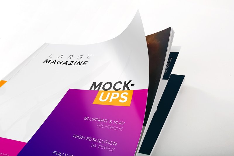 free k magazine cover closeup mockup