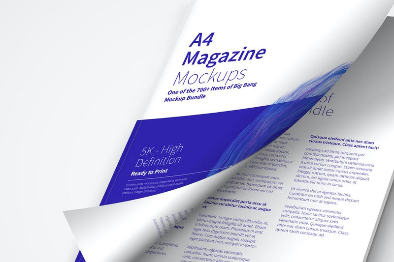 free a magazine cover opening mockup