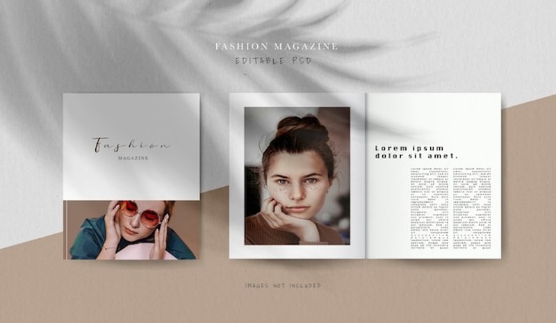 free fashion magazine mockup cover inner pages