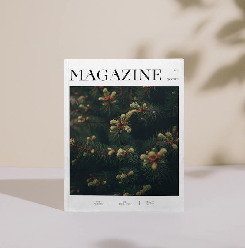 free minimal magazine mockup