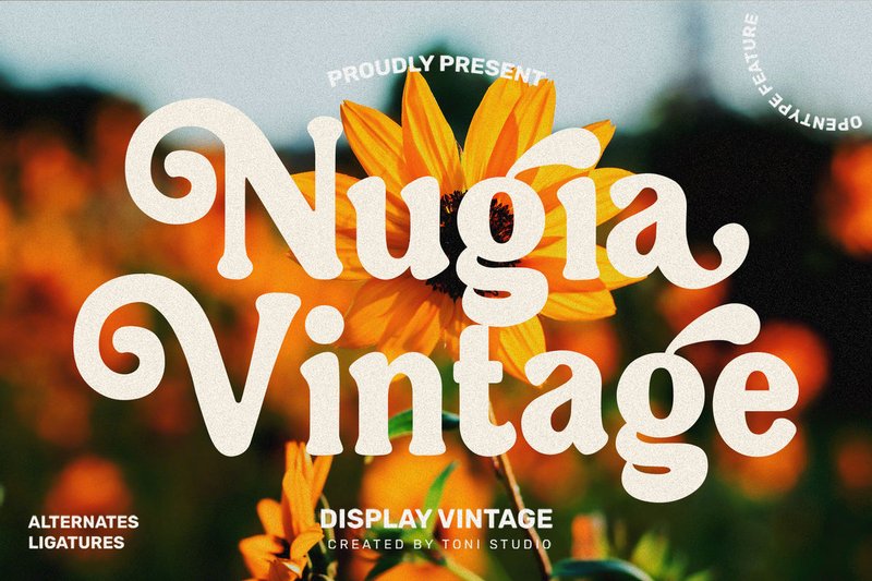 nugia free vintage aesthetic font