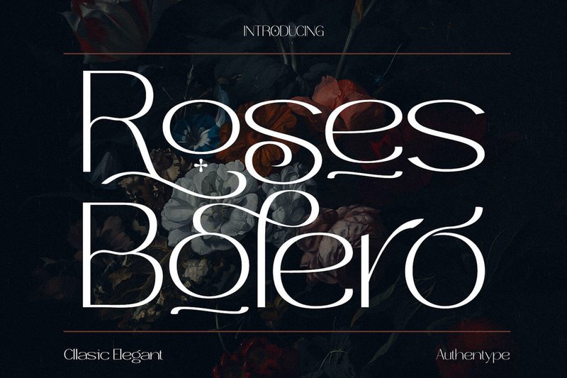 roses bolero free elegant sans serif