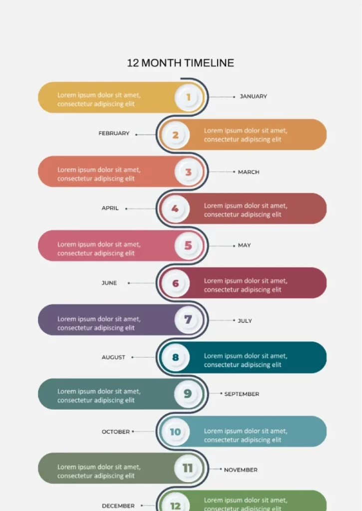 Month Timeline Template