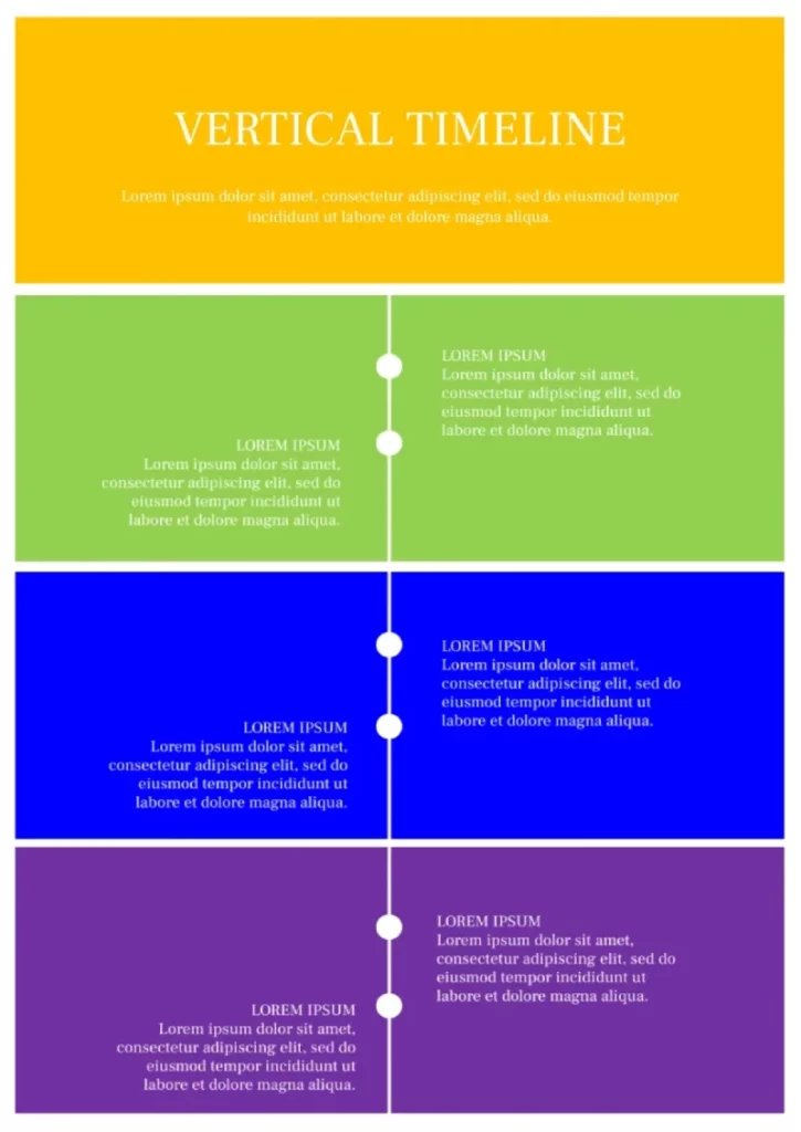 Vertical Timeline Template