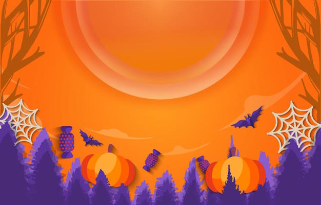 trick or treat halloween background landscape view background