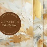 12 Free Ivory and Gold Paint Textures