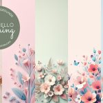 5 Free Spring Floral Backgrounds in Pastel Colors