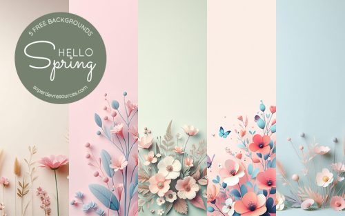 free spring floral backgrounds pastel