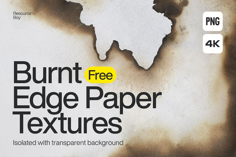 free burnt edge paper textures png