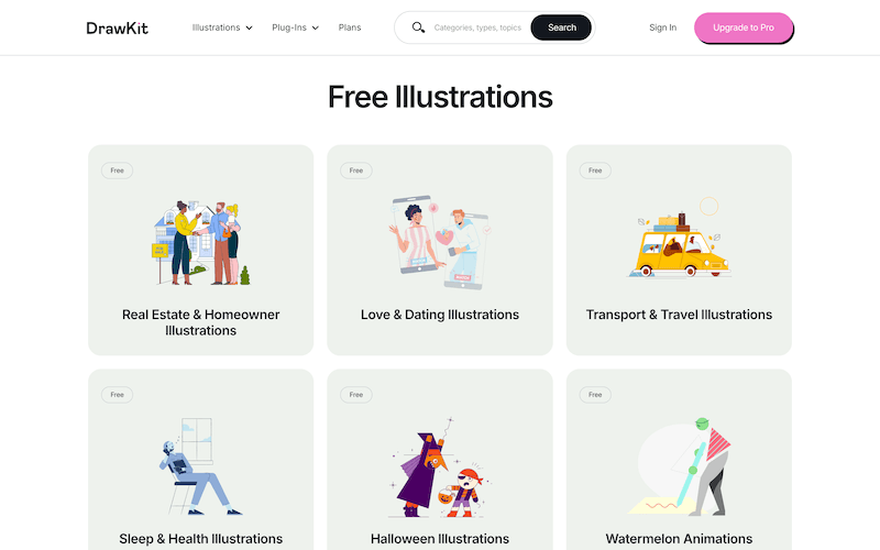 drawkit. free modern illustrations